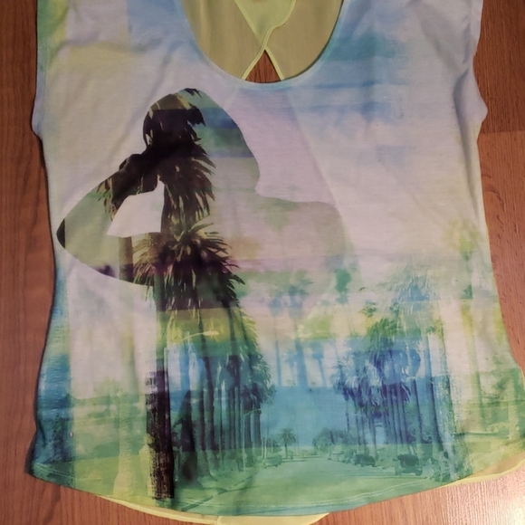 Express burnout sheer open back top size large - Picture 6 of 6